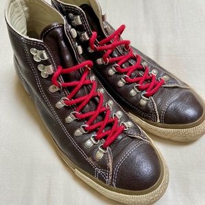 Brown leather converse size 10